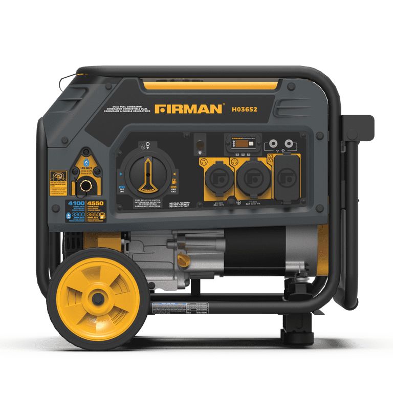 Firman H03652 4550/3650 Watt Dual Fuel Recoil Start Generator 