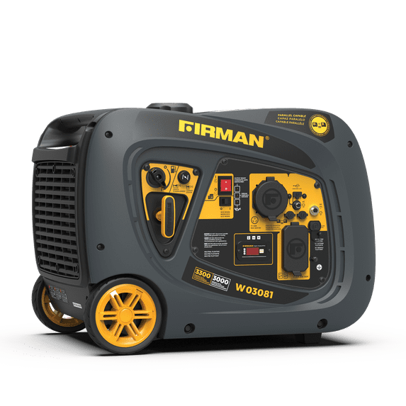 Firman W03081 3300/3000 Watt Gas Recoil Start RV Ready Inverter Generator