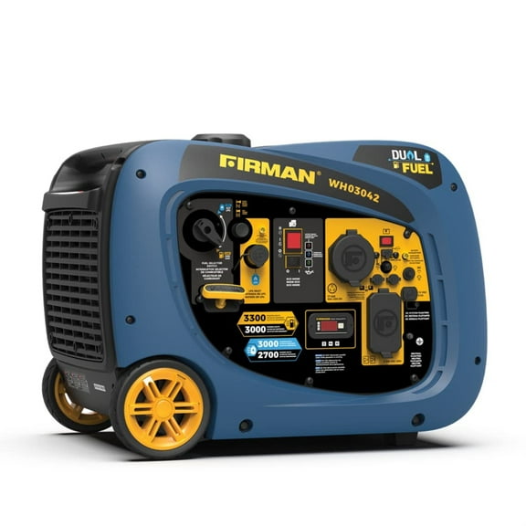 Firman WH03041 Dual Fuel Inverter 3300/3000W Recoil Start Gasoline or Propane Powered Parallel Ready Portable Generator