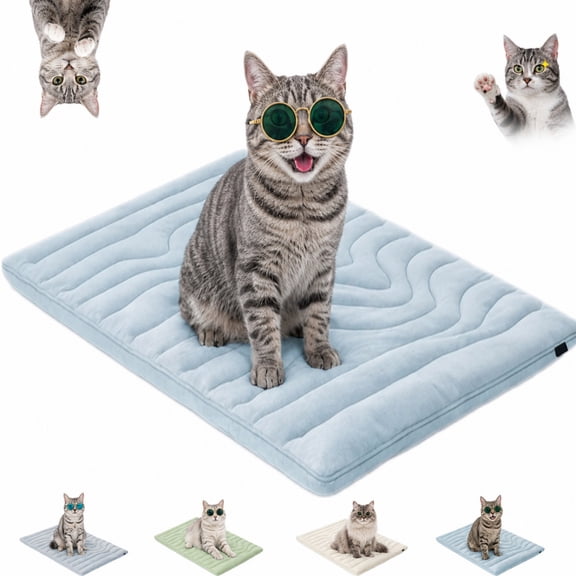 Firmelle Cat Cooling Mat, Heat-Conducting Fiber Structure Combined with Automatic-Circulation Cooling Technology, Compact Design, Wear-Resistant and Scratch-Resistant, Easy to Clean, Ideal for Cats