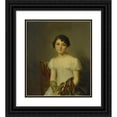 thumbnail image 1 of Firmin Massot 15x17 Black Ornate Wood Framed Double Matted Museum Art Print Titled - Portrait of Andrienne-Constance&nbsp;Bourdillon, 1 of 5