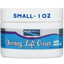 Firming Lift Cream with Emu Oil by BlueSpring - Instant Skin Lifting and Tightening Skincare Formula - Reduces puffiness around eyes - Deep Hydration for Face and Neck Areas - 1oz