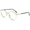 thumbnail image 1 of Firmoo Blue Light Blocking Glasses, Retro Round Gold Metal Computer Glassesfor Women/Men(+0.00), 1 of 11