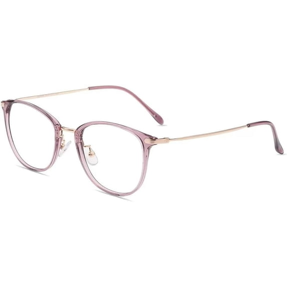 Firmoo Blue Light Blocking Reading Glasses Women Men,Vintage Overall Round Computer Readers