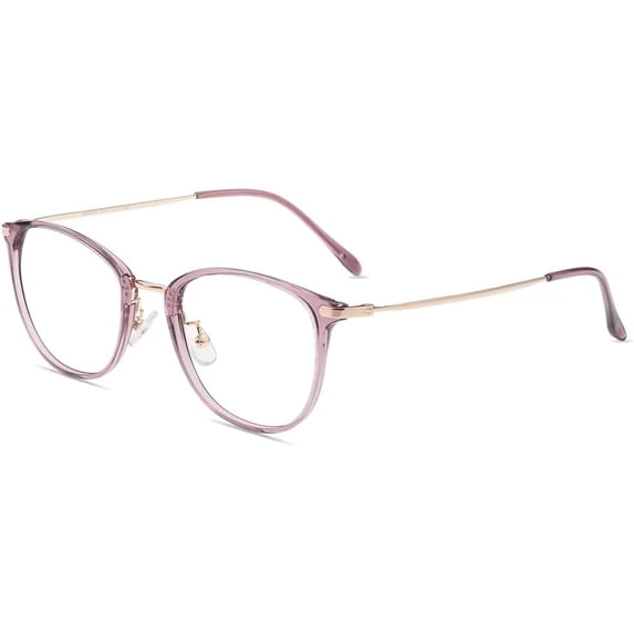 Firmoo Blue Light Blocking Reading Glasses Women Men,Vintage Overall Round Computer Readers