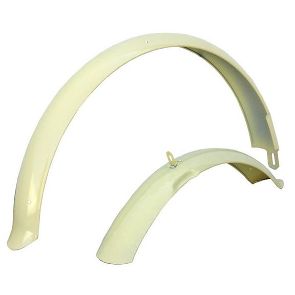 Firmstrong 26" Universal Beach Cruiser Bicycle Fender Set, Vanilla