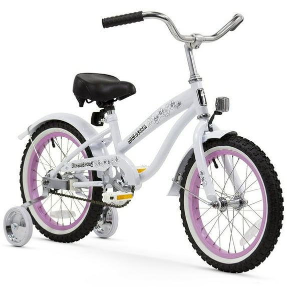 Firmstrong Bella Classic, 16", Girl's, Single Speed, White/Pink