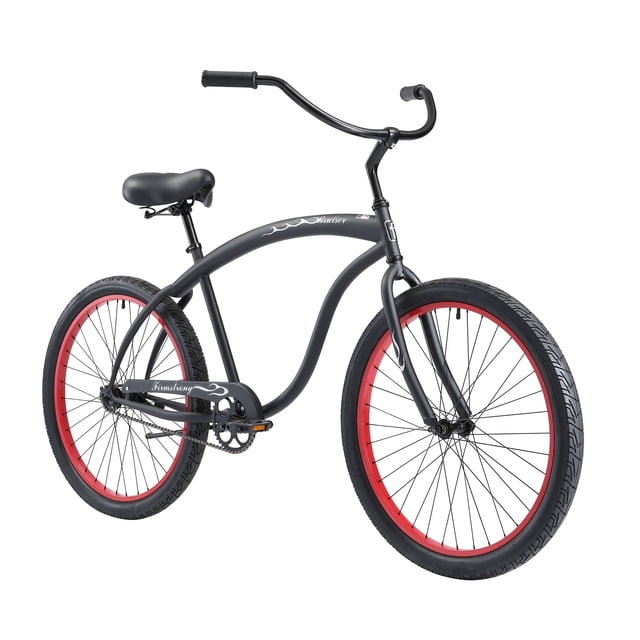 Firmstrong Bruiser , 26", Men's, Single Speed, Matte Black/Red