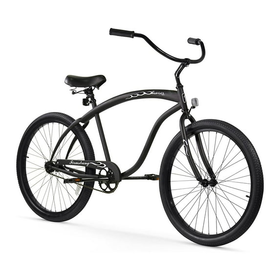 Firmstrong Bruiser Single Speed Men's 26 Inch Beach Cruiser Bike, Black