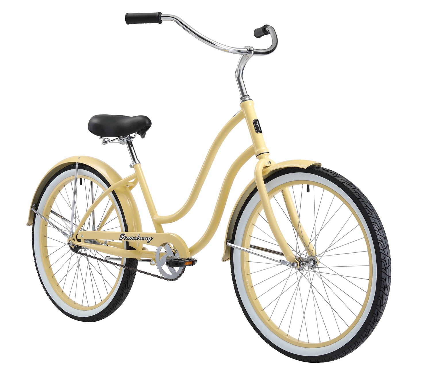 Firmstrong Siren Lady Beach Cruiser Bicycle, 26", Women's, Single Speed, Vanilla