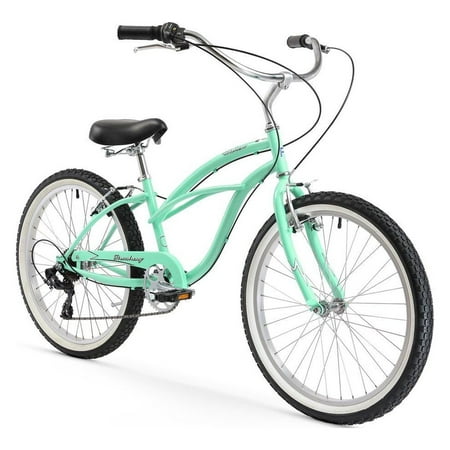 Firmstrong Urban Lady 7 Speed Women's 24" Beach Cruiser Bike In Mint Green