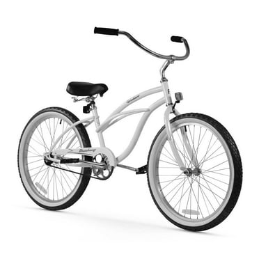 Firmstrong Urban Lady Single Speed Women's 24 Inch Beach Cruiser Bike, White