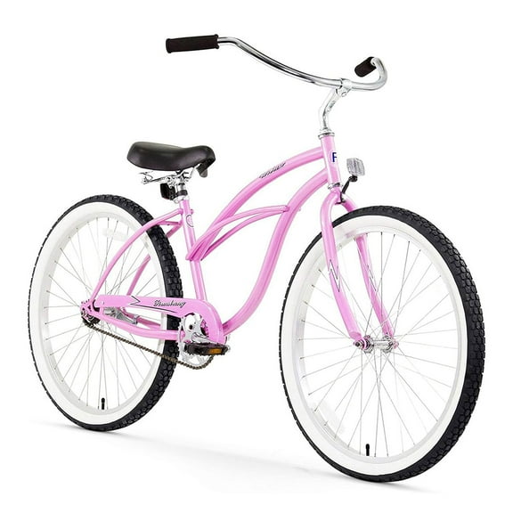 Firmstrong Urban Single Speed Women's 26 Inch Lady Beach Cruiser Bike, Pink