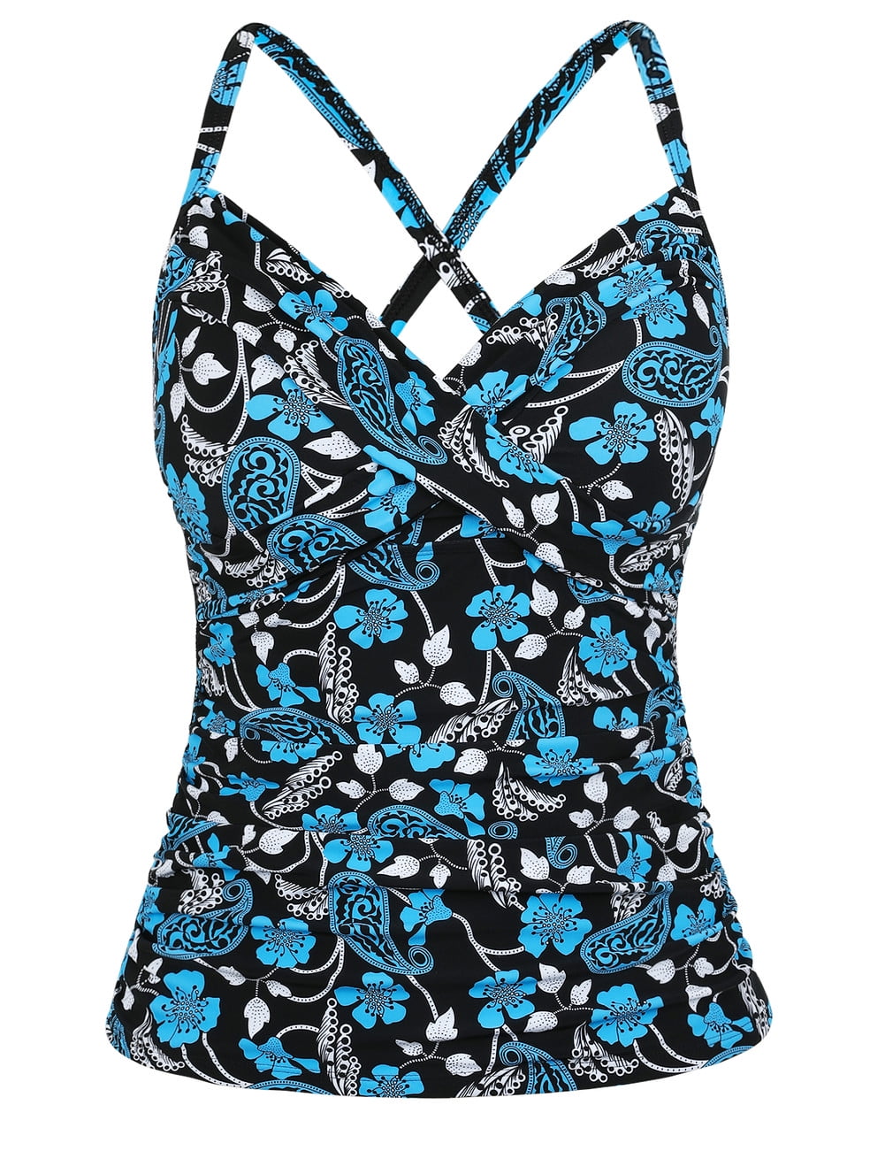 Firpearl Bathing Suit Tops for Women Large Bust Twist Front Swimsuit