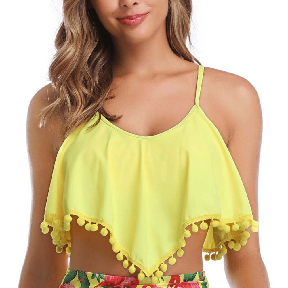 flowy bikini crop top