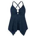 thumbnail image 1 of Firpearl Women's Tankini Swimsuits Modest Flowy Crossback Plus Size Bathing Suit Top, 1 of 5