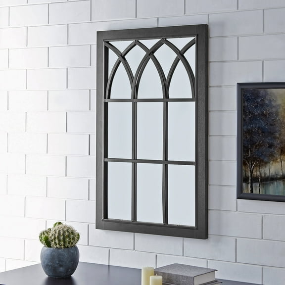 FirsTime & Co. Black Grandview Arch Wall Mirror, Farmhouse, Rectangular, 23.6 x 1.25 x 37.4 in