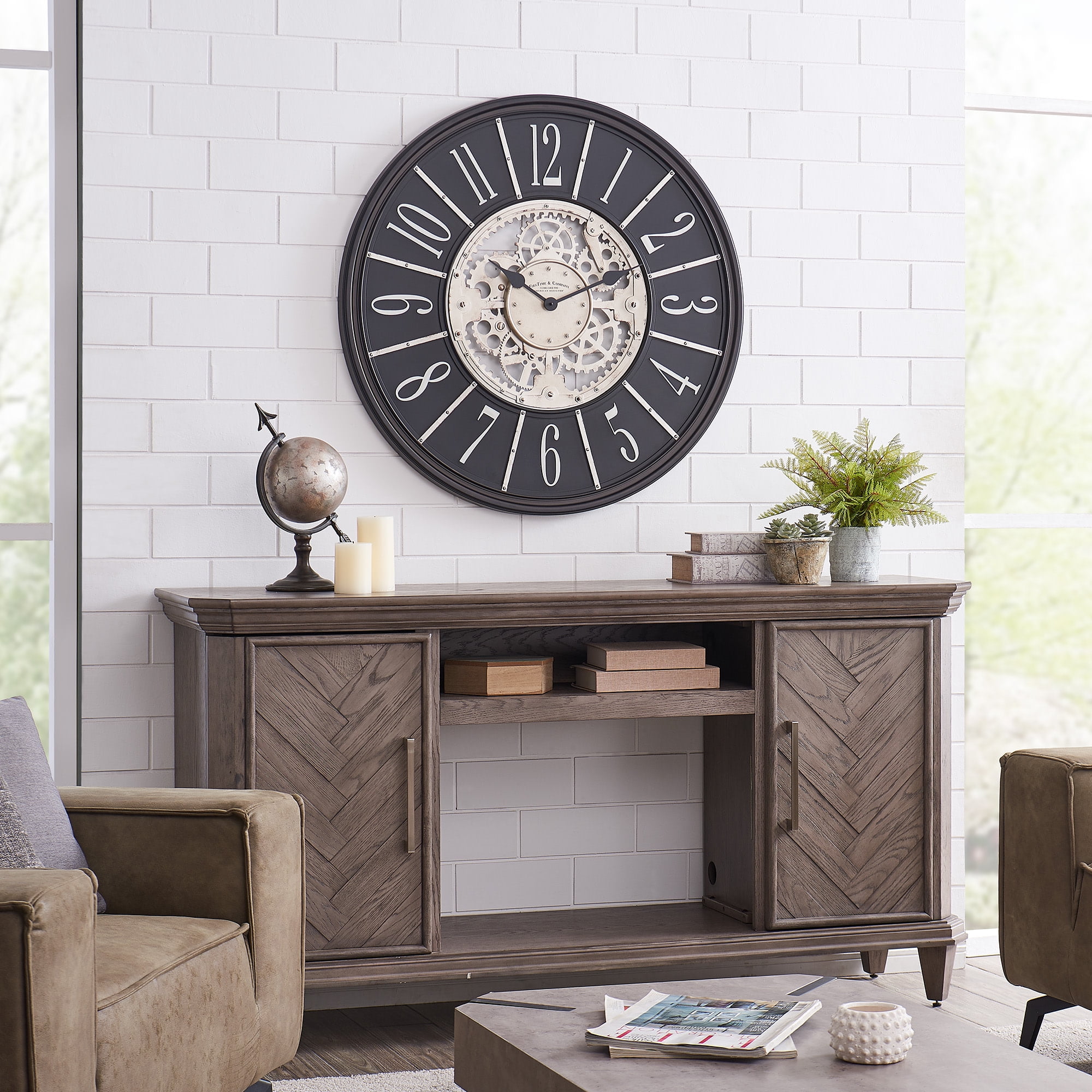 Gift for Him : Living Nostalgia French Grey Wall Clock 25.5