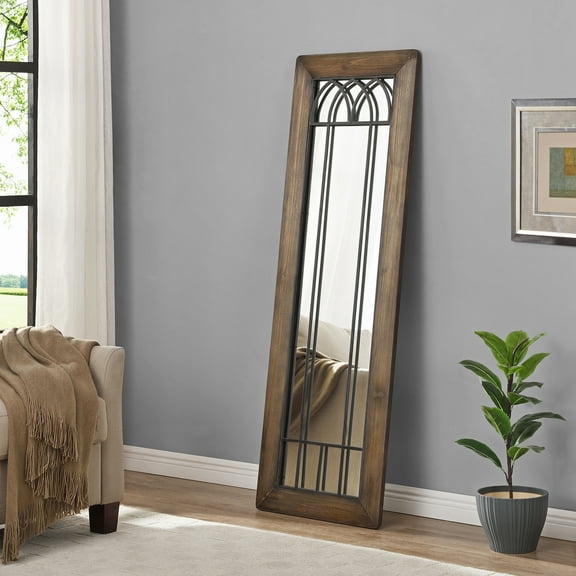 FirsTime & Co. Brown Larisa Arch Standing Mirror, Farmhouse, Rectangular, 20 x 1 x 60 in