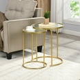thumbnail image 1 of FirsTime & Co. Gold Stark Nesting End Table 2-Piece Set, Modern, Painted, Round, Metal, 18 x 18 x 21 in, 1 of 5
