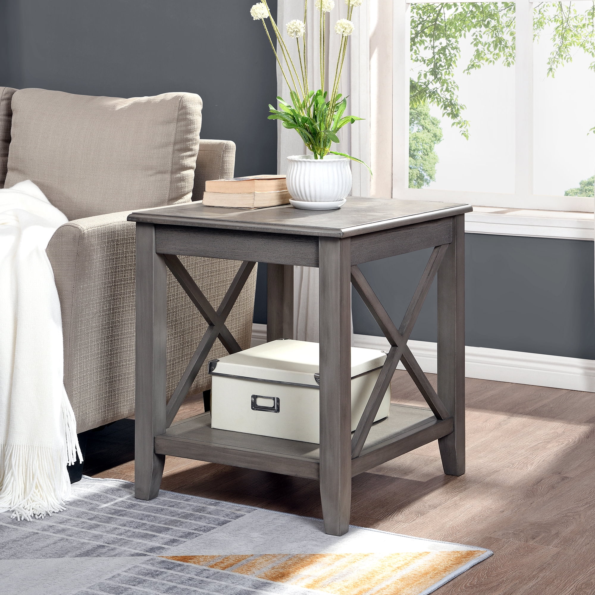 Walmart grey end tables online