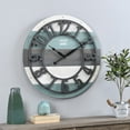 thumbnail image 1 of FirsTime & Co. Teal Shabby Planks Wall Clock, Farmhouse, Analog, 27 x 1.75 x 27 in, 1 of 4