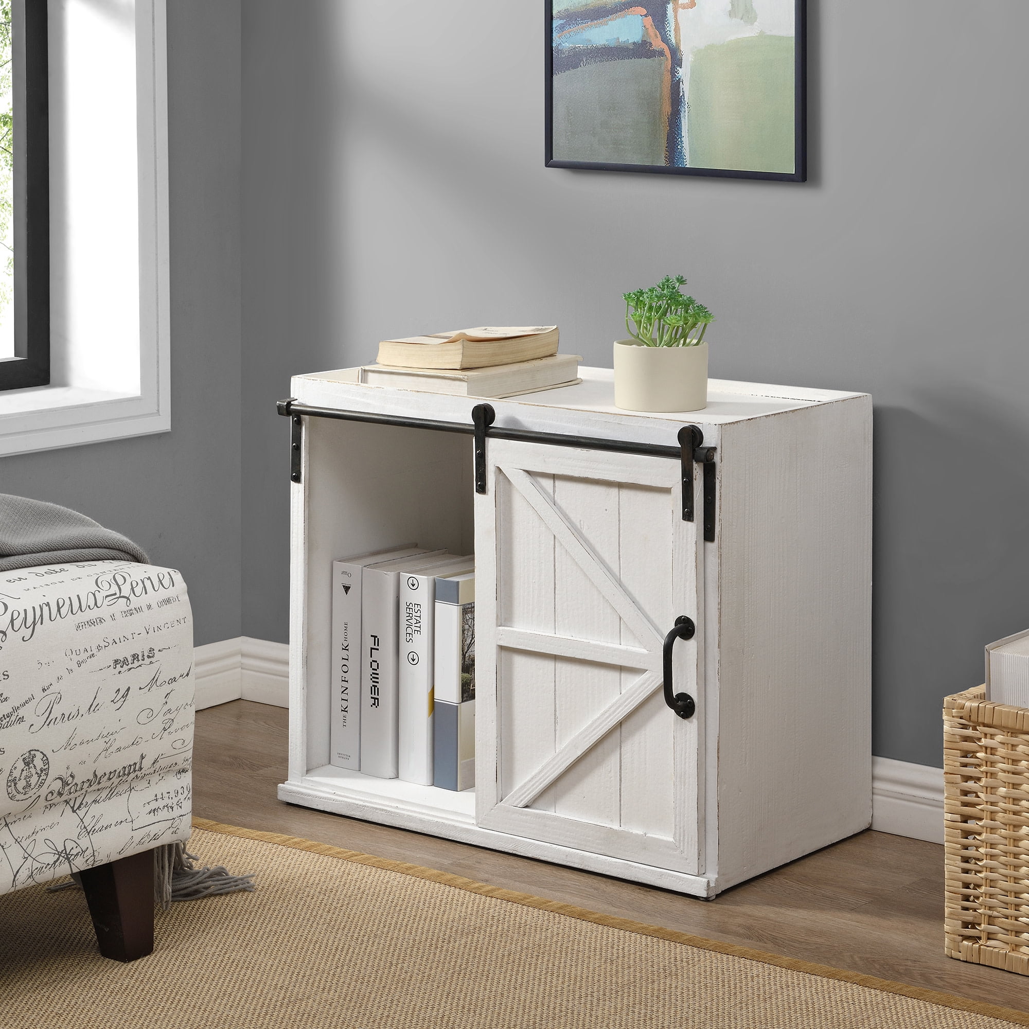 Barn door end tables discount