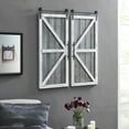 thumbnail image 1 of FirsTime & Co. White and Silver Carriage Barn Door Wall Plaque 2-Piece Set, Farmhouse, Framed, 14 x 2 x 34 in, 1 of 5