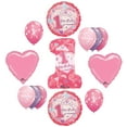 thumbnail image 1 of First 1st #1 Princess Pink Purple Happy Birthday 11 Piece Balloon Bouquet Party Decoration, 1 of 1