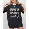 thumbnail image 1 of First 48 T-Shirt Graphic Letter Tee Top Poetic Quote TV Show Inspired Casual Apparel Black S-5XL, 1 of 5