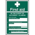 thumbnail image 1 of First AID in The Event of ANACCIDENT Site Safety Metal Sign - 8"x12" Warning Caution Sign, First Aid Decor for Outdoor Indoor Home Business Workplace, 1 of 6