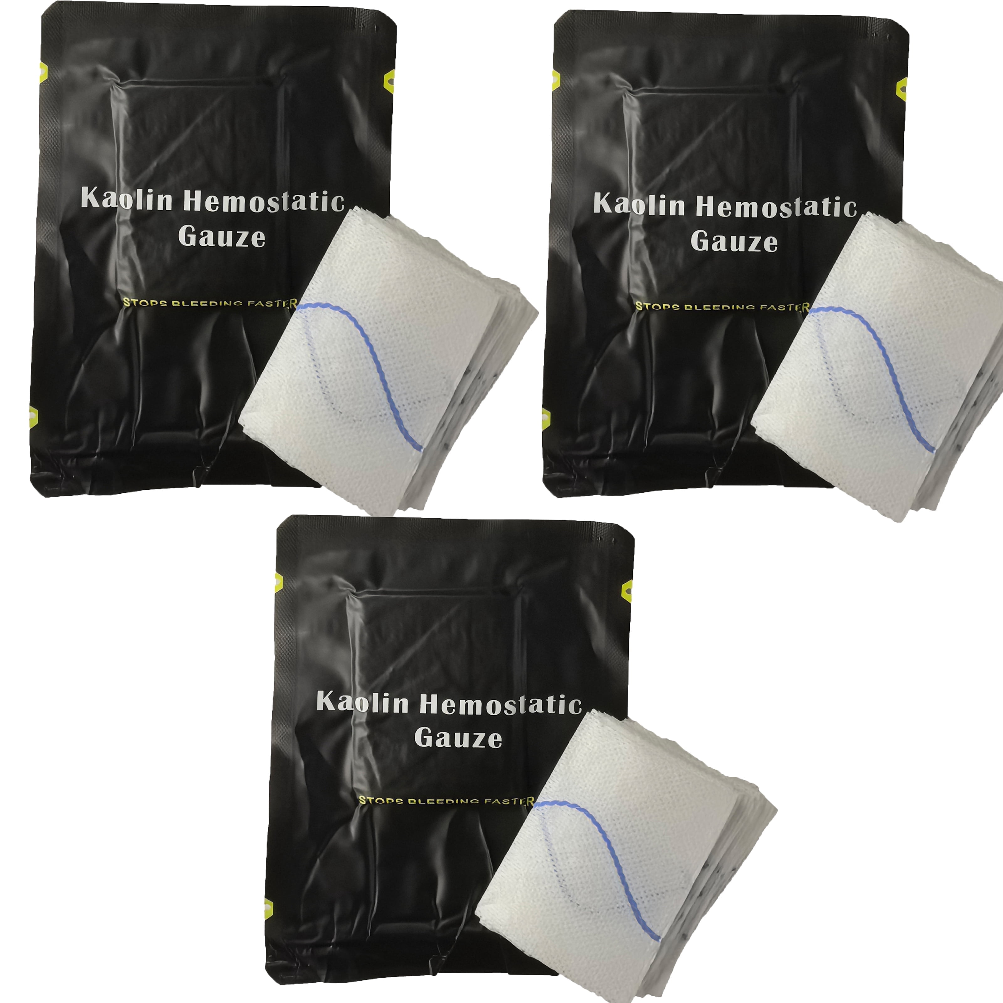 First Aid Advanced Quick Clotting Combat Hemostatic Gauze - to Stop The Bleed kit Faster,  Survival Kit Supplies - 3" x 12.5' (3 Packs)