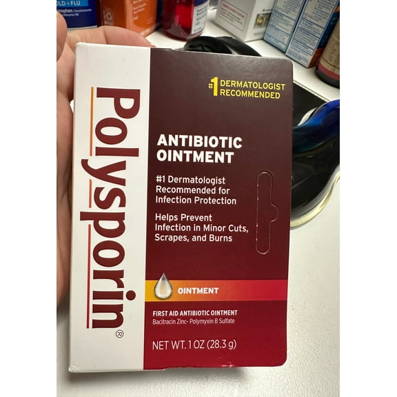 First Aid Antibiotic Ointment with Bacitracin Zinc & Polymyxin B Sulfate - Infection Protection for Cuts, Scrapes, and Burns - Neomycin-Free - #1 Dermatologist Recommended