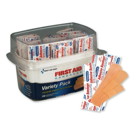 First Aid Bandages Assorted, 150 Pieces/Kit