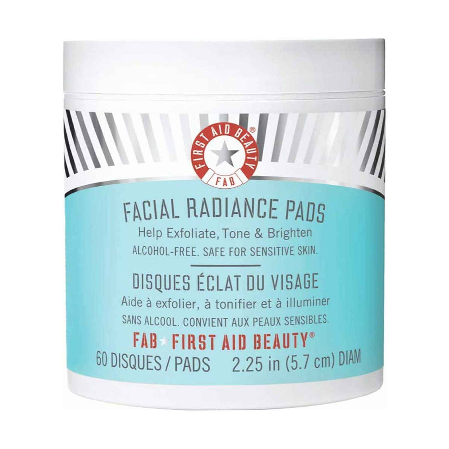 First Aid Beauty Facial Radiance Pads, Exfoliating Pads with AHA, 60