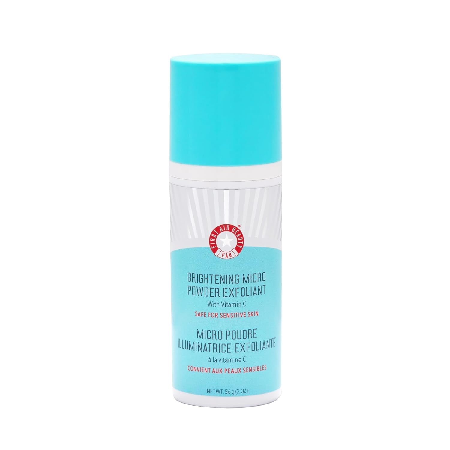 First Aid Beauty Micro Powder Exfoliant - Face Exfoliator with Vitamin C & Jojoba Beads - Ultra-Fine Face Scrub Revives Dull Skin, (2 oz)