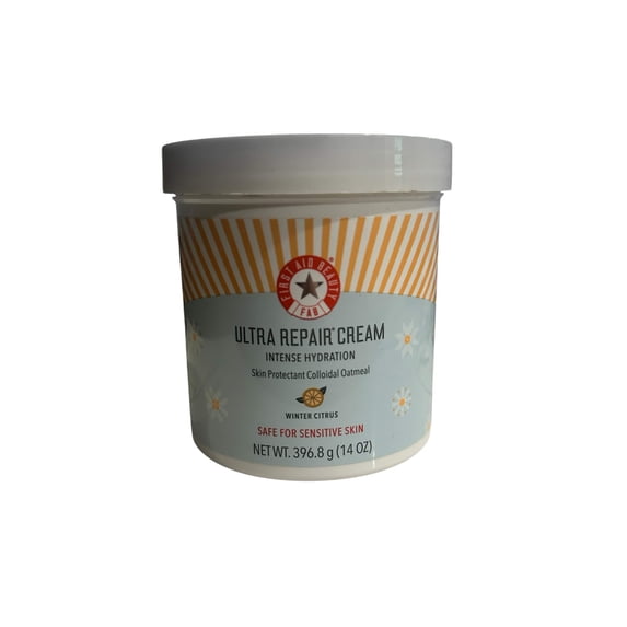 First Aid Beauty Ultra Repair Cream Winter Citrus 14 oz Intense Hydration Moisturizing Body & Face Cream