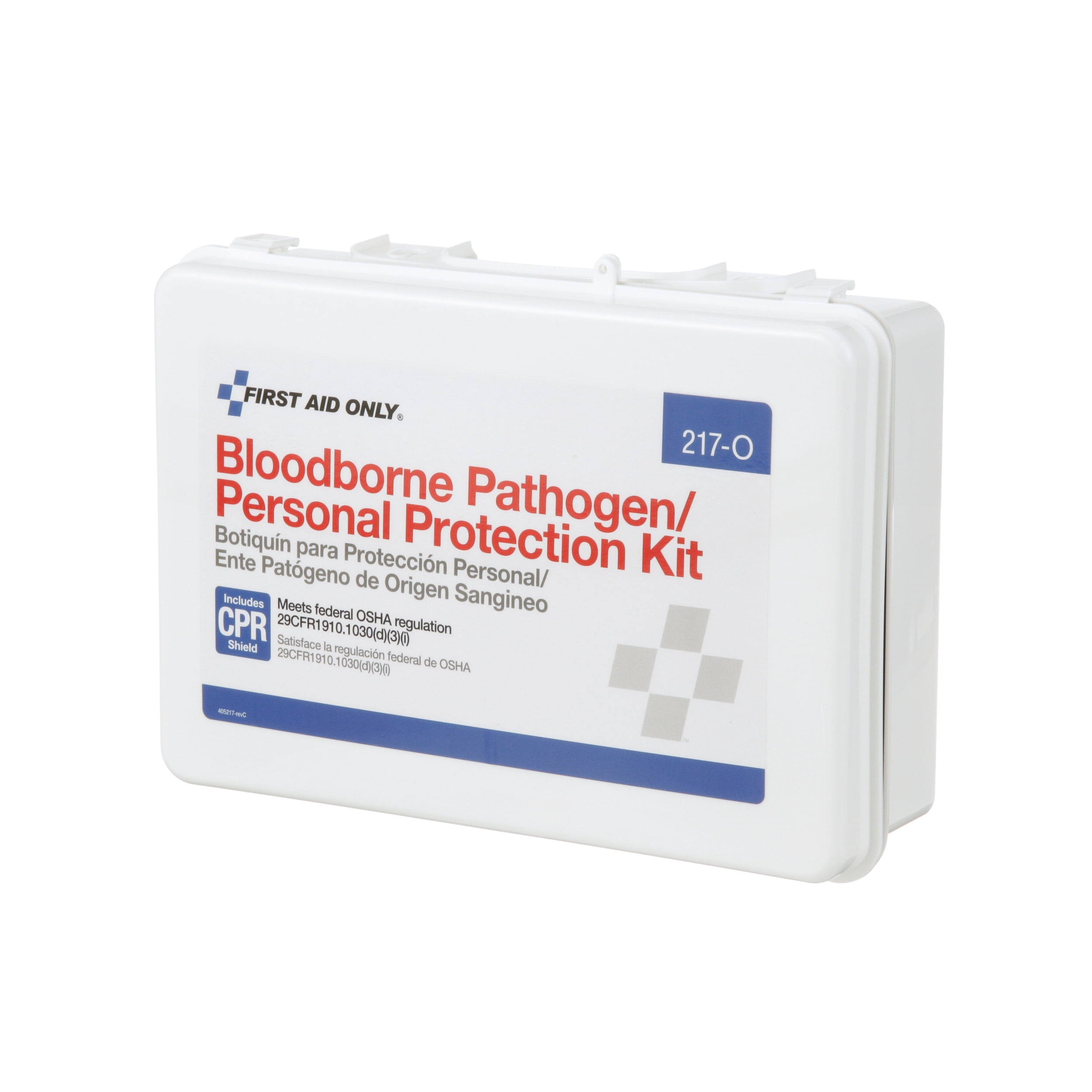 First Aid Bloodborne Pathogen/Personal Protection Kit 26 Piece Plastic Case 217O