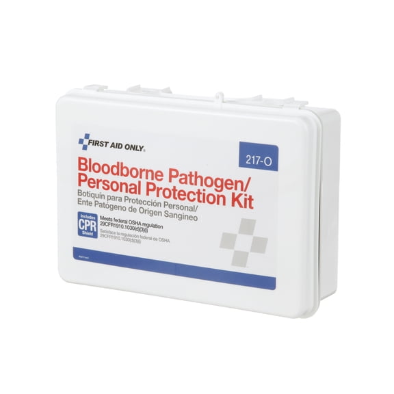 First Aid Bloodborne Pathogen/Personal Protection Kit 26 Piece Plastic Case 217O