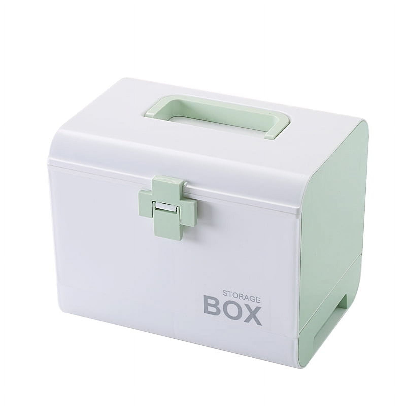 First Aid Box First Aid Kit Medical Box with Removable Tray and Handle Family Emergency Kit Storage Organizer Housewares First Aid Box Nurse Offices