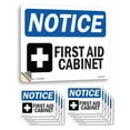 thumbnail image 1 of First Aid Cabinet With Symbol OSHA Notice Vinyl Decal Label 7 Inch x 5 Inch - 10 Pack, 1 of 6