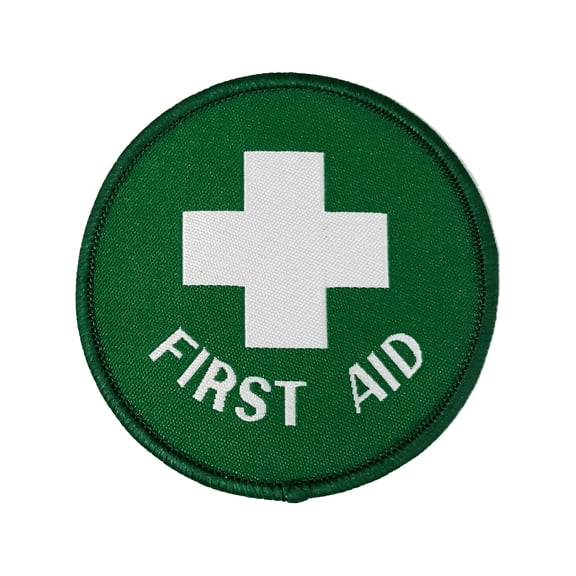 First Aid Circle Embroidered Patch Iron/Sew-On Applique Biker Emblem Tactical