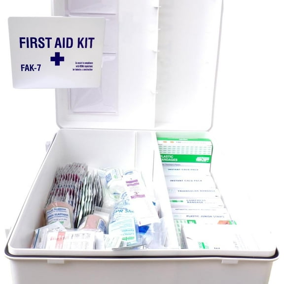 First Aid Emergency Kit Minor Emergencies ANSI Compliant Weatherproof Plastic Case XLARGE FAK-7 OFFICE/CAMP Size