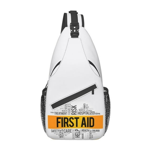 First Aid Emergency Medicine Crossbody Sling Backpack Men Custom Doctor Nurse Chest Shoulder Bag for Cycling Camping Daypack