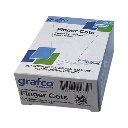 First Aid Finger Cots Protective Cots Large Quantity Rubber Gloves (144/Box) 2 Boxes