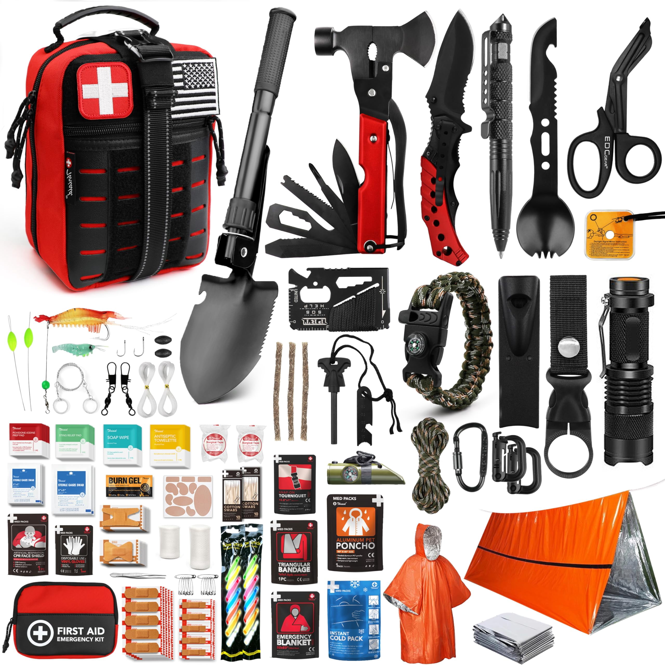 First Aid Kit  190 Gear And Supplies Ifak Emt Molle Pouch For Outdoor Camping Hiking Car More