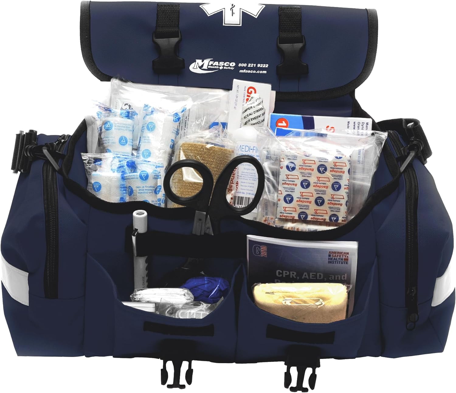 First Aid Kit Fully Stocked Portable Reflective Bag First Responder