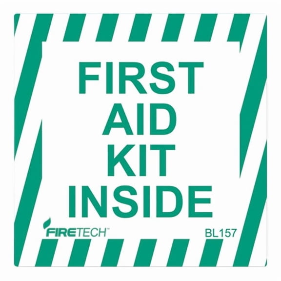 First Aid Kit Inside Vinyl Sign