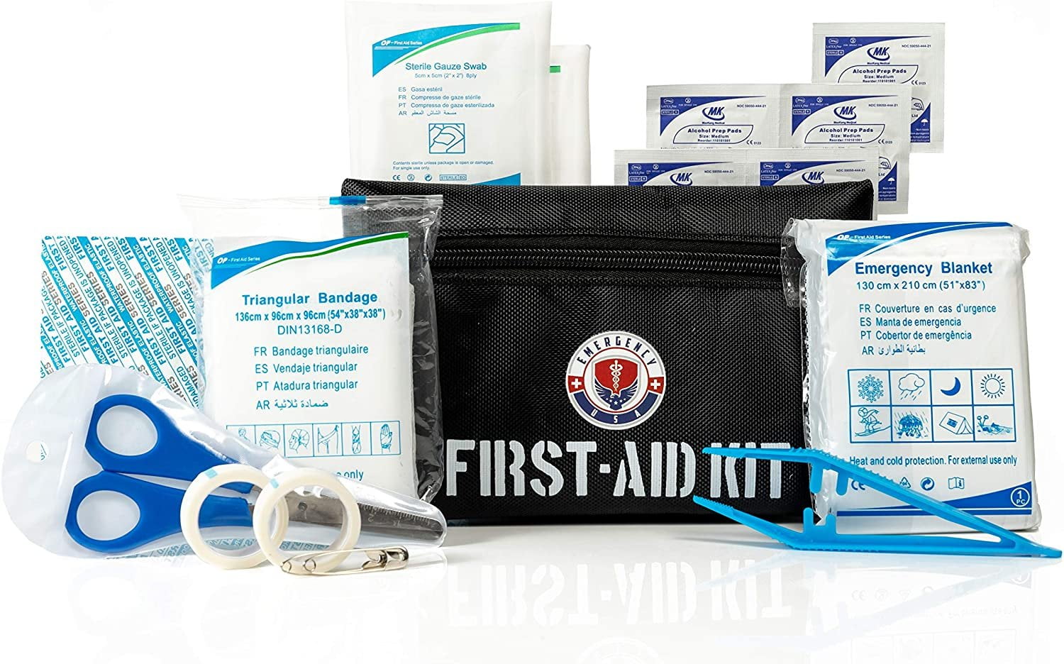 First Aid Kit Medical Emergency Bag Travel Survival Kit - Pack of 3