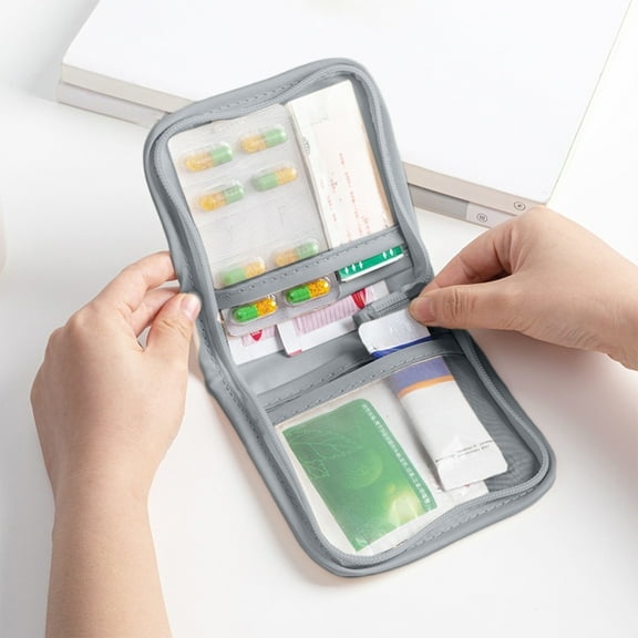 First Aid Kit - Portable Emergency Bag, Waterproof & Durable, Multi-layer Mesh Pockets for Organized Medical Supplies, Ideal for Camping Hiking Travel